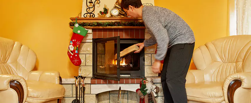 Rusted Metal Fireplace Restoration in Opelika, Alabama